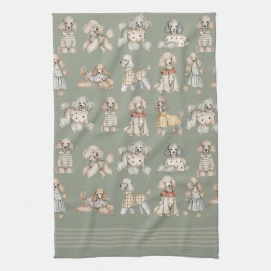 Chique Poodle Doodle Hond Theedoek (Verticaal)