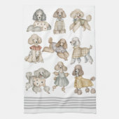 Chique Poodle Doodle Hond Theedoek (Verticaal)