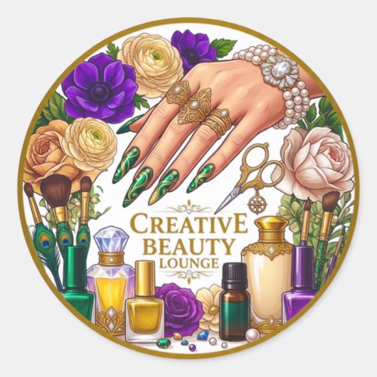Chique Poolse Luxe Vibe Sticker💅✨💎 Ronde Sticker (Voorkant)