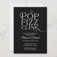 Chique Pop Bruis Klink Uitnodiging voor verlovings