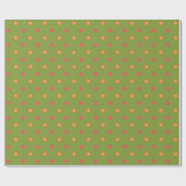 Chique Poppy Kleuren Polka Dots Roll van Giftwrap Cadeaupapier (Vlak)