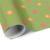 Chique Poppy Kleuren Polka Dots Roll van Giftwrap Cadeaupapier (Rol Hoek)
