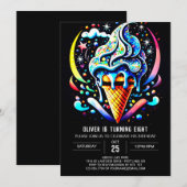 Chique popsicle aangepaste jongen ijs verjaardag kaart (Voorkant / Achterkant)