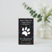 Chique poten hond kat huisdier zitten visitekaartje (Staand voorkant)