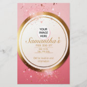Chique Powder Roze en Goud  Prom Flyer (Voorkant)