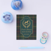 Chique Preppy Teddydbeer Baby Shower Flyer (Enkel)