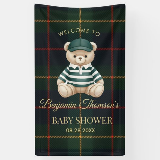 Chique Preppy Teddydragers Babyborrel Spandoek (Verticaal)