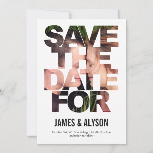 Chique Preview Save The Date Kaart (Voorkant)