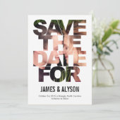 Chique Preview Save The Date Kaart (Staand voorkant)