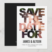 Chique Preview Save The Date Kaart (Voorkant / Achterkant)