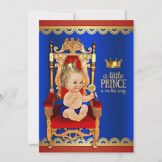 Chique Prince Baby Borrel Kaart (Voorkant)