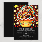 Chique Printable Muffin Verjaardag Kaart (Voorkant / Achterkant)