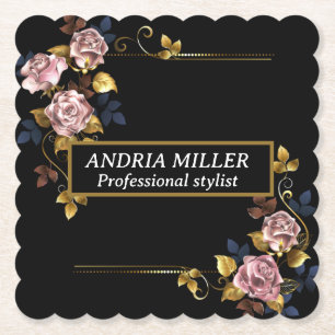 Chique professioneel Gevouwen Visitekaartje Kartonnen Onderzetters