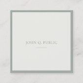 Chique Professionele Clean Design Groene Sjabloon Vierkante Visitekaartje (Voorkant)