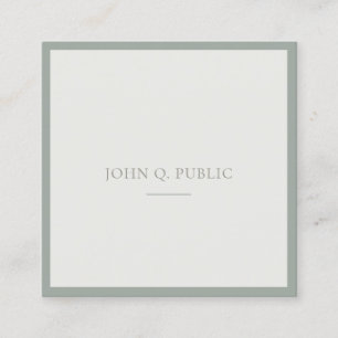 Chique Professionele Clean Design Groene Sjabloon Vierkante Visitekaartje