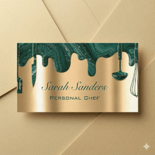 Chique professionele persoonlijke chef catering go visitekaartje