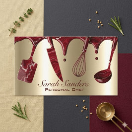 Chique professionele persoonlijke chef catering go visitekaartje