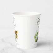 Chique proost op ons aquarel wijn thema papieren bekers (Rechts)