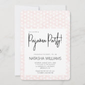 Chique pyjama party pastel roze polka stippen kaart (Voorkant)