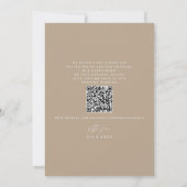 Chique QR-code fotohuwelijksaankondiging verloving Kaart (Achterkant)