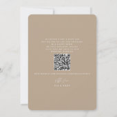 Chique QR-code fotohuwelijksaankondiging verloving Kaart (Achterkant)