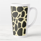 Chique Quartrefoil Giraffe Print gepersonaliseerd Latte Mok (Rechts)