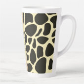 Chique Quartrefoil Giraffe Print gepersonaliseerd Latte Mok (Rechts)