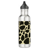 Chique Quatrefoil Giraffe Print gepersonaliseerd Waterfles (Rechts)