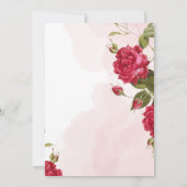 Chique Quinceañera Rode Rozen Bloemen Prinses Kaart (Achterkant)