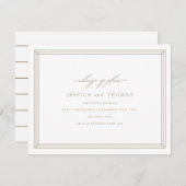 Chique raam bruiloft uitstel wijzig de datum aankondiging (Voorkant / Achterkant)