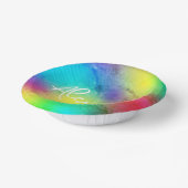 Chique Rainbow Kleurrijke Levendige Custom Papieren Kommen (Gebogen)