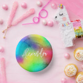 Chique Rainbow Kleurrijke Levendige Custom Papieren Kommen (Feest)