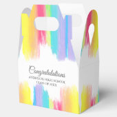 Chique Rainbow Proficiat Graduation Party Bedankdoosjes (Geopend)