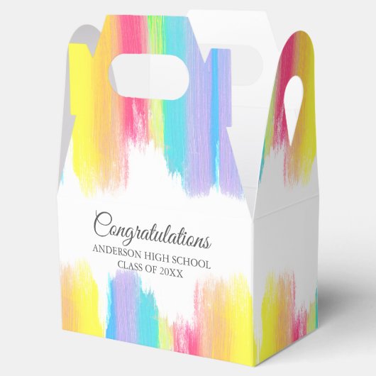 Chique Rainbow Proficiat Graduation Party Bedankdoosjes (Geopend)