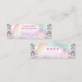 Chique Rainbow Silver Holografische Oorbel Display Mini Visitekaartje (Voorkant / Achterkant)