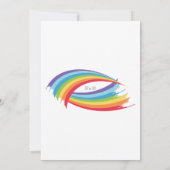 Chique Rainbow Wave Kleurrijke LGBT Save The Date (Achterkant)