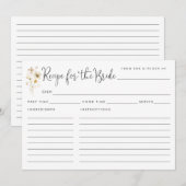 Chique Recept voor de bruid Wildbloemen Bloemen Ka Kaart (Voorkant / Achterkant)