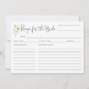 Chique Recept voor de bruid Wildbloemen Bloemen Ka Kaart