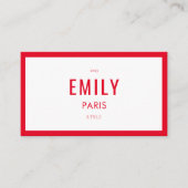 Chique Red Beauty Influencer Merk Visitekaartje (Voorkant)