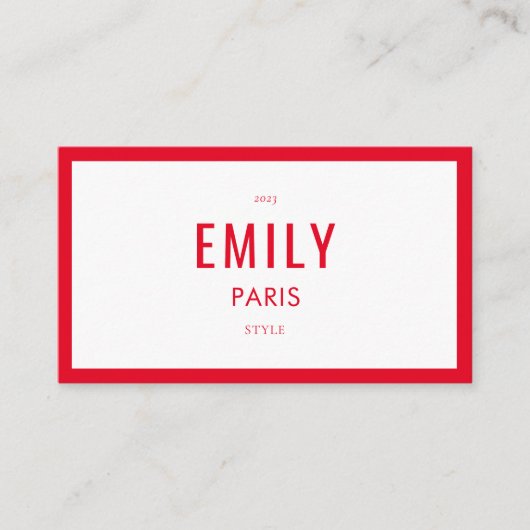 Chique Red Beauty Influencer Merk Visitekaartje (Voorkant)
