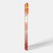 Chique Red en Gold Agaat Monogram Case-Mate iPhone Case (Achterkant / Rechts)