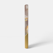 Chique Red en Gold Agaat Monogram Samsung Galaxy Hoesje (Linkerkant)