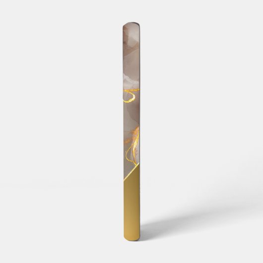 Chique Red en Gold Agaat Monogram Samsung Galaxy Hoesje (Linkerkant)