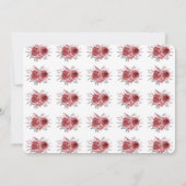 Chique Red Maroon groen bloemen 50e verjaardag Kaart (Achterkant)