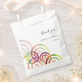 Chique regenboog spiralen gepersonaliseerd bedankzakje