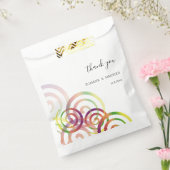 Chique regenboog spiralen gepersonaliseerd bedankzakje (Gezegeld)
