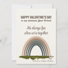 Chique regenboog Valentijnskaart voor beste vriend Feestdagenkaart