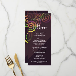 Chique regenboogspiralen met diep paars menu