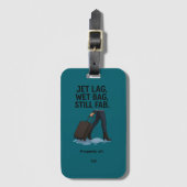 Chique reizen met eigen initialen bagagelabel (Voorkant (verticaal))