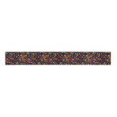 Chique Retro bloemenprint, op maat gemaakt Grosgra Grosgrain Lint (Voorkant)